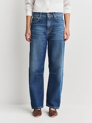 Weekend MaxMara Blue Caduca Slim Barrel Jeans - Image 4 of 6