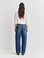 Weekend MaxMara Blue Caduca Slim Barrel Jeans - Image 6 of 6