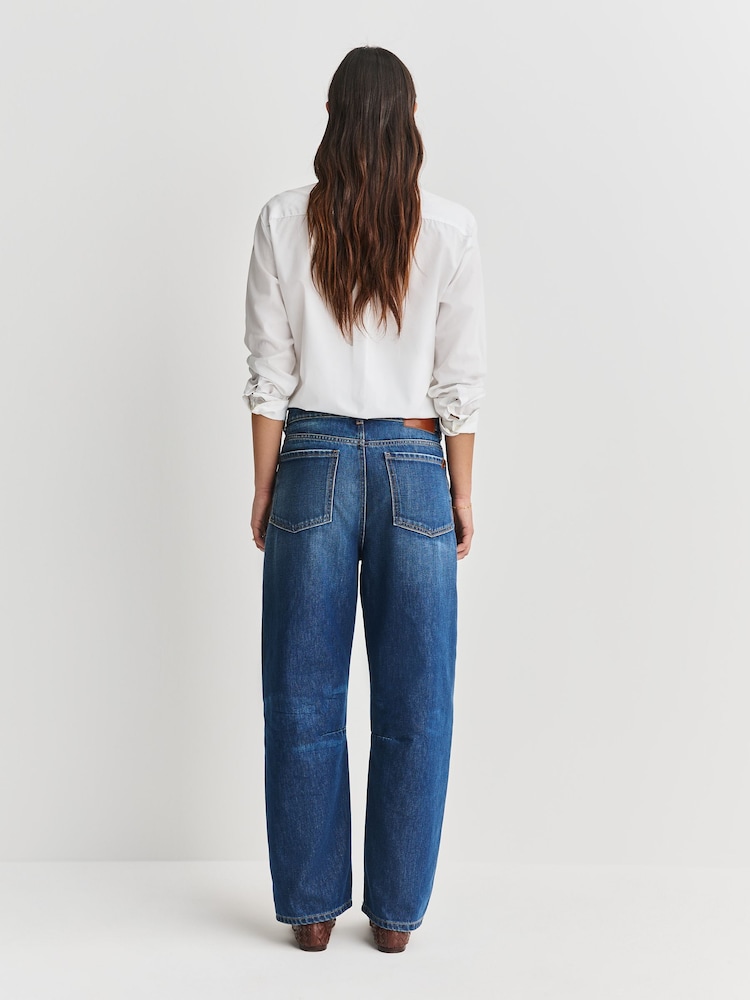 Weekend MaxMara Blue Caduca Slim Barrel Jeans - Image 6 of 6
