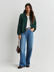 Weekend MaxMara Green Zuppa Suede Short Jacket - Image 2 of 6