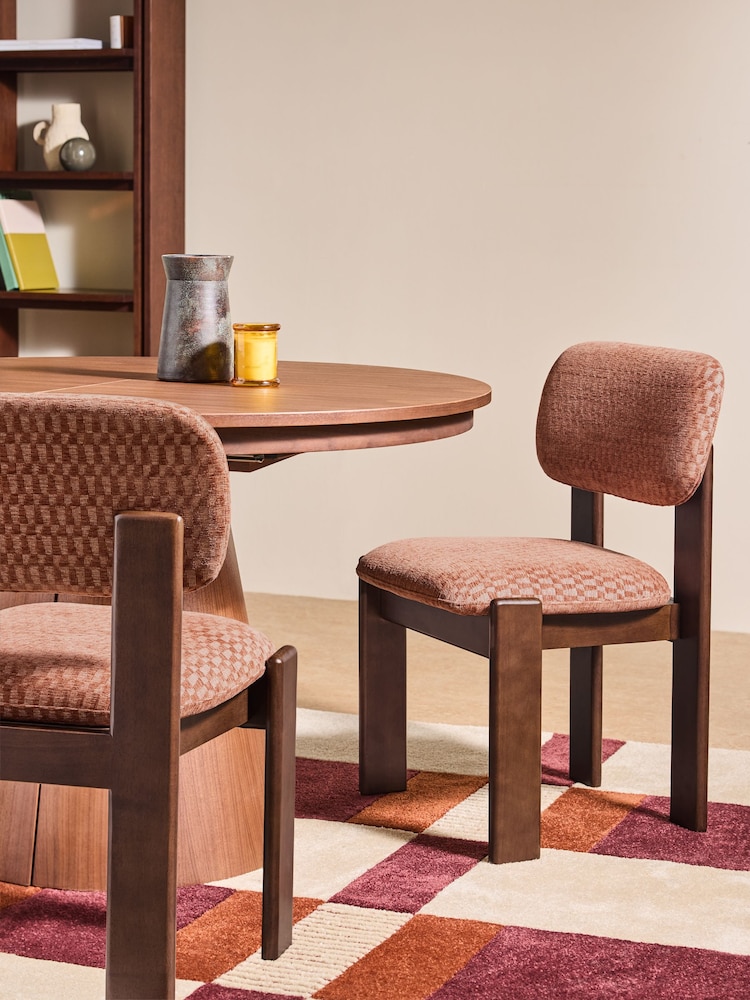 MADE.COM Set of 2 Lanzo Rust Orange Colton Dining Chairs - Image 1 of 5 MADE.COM Set of 2 Lanzo Rust Orange Colton Dining Chairs - Image 1 of 5