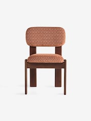 MADE.COM Set of 2 Lanzo Rust Orange Colton Dining Chairs - Image 4 of 5