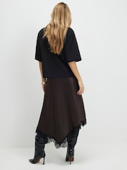 River Island Brown Short Sleeve Hybrid T-Shirt Maxi Dress - Image 2 of 4