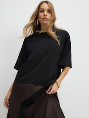 River Island Brown Short Sleeve Hybrid T-Shirt Maxi Dress - Image 3 of 4