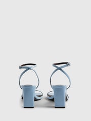 Blå - River Island sandaler med blokhæl og rem i Kunstigt ruskind - Billede 3 af 6