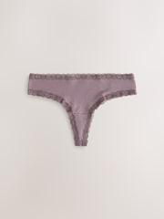 Noir et blanc à pois - Lot de 4 culottes en coton et dentelle - Image 3 de 7