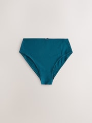 Teal Blue High Waist High Leg Cotton Rich Knickers 5 Pack - Image 5 of 8
