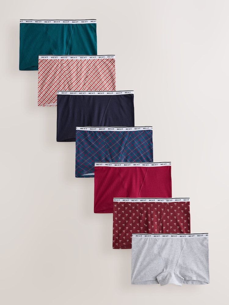 Qırmızı Yaylar/Dəniz Qüvvələri Çekləri - Cotton Loqo Knickers 7 Pack - 10şəkildən 1 şəkil