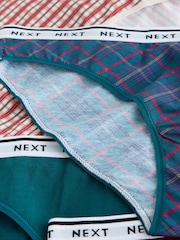 Red Bows/Navy Checks Brazilian Cotton Logo Knickers 7 Pack - Image 13 of 13
