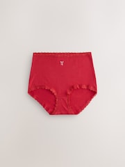 Christmas Check Full Brief Cotton and Lace Knickers 4 Pack - Image 3 of 8