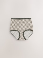 Christmas Check Full Brief Cotton and Lace Knickers 4 Pack - Image 4 of 8