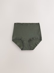 Christmas Check Full Brief Cotton and Lace Knickers 4 Pack - Image 5 of 8