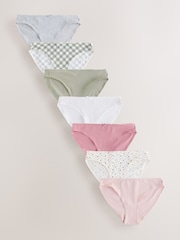 Spot & Check High Leg Cotton Rich Knickers 7 Pack - Image 1 of 10