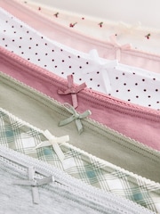 Spot & Check High Leg Cotton Rich Knickers 7 Pack - Image 9 of 10