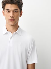 White Plain Regular Fit Motionflex Short Sleeve Polo Shirt - Image 3 of 7