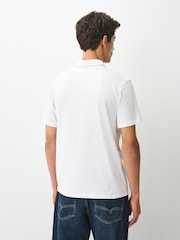 White Plain Regular Fit Motionflex Short Sleeve Polo Shirt - Image 4 of 7