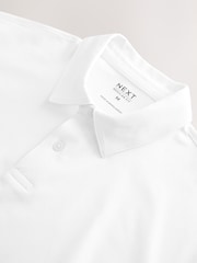 White Plain Regular Fit Motionflex Short Sleeve Polo Shirt - Image 7 of 7