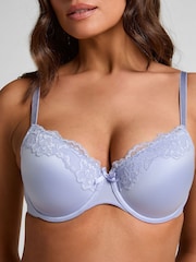Hunkemöller Purple Lace & Shine Padded Underwired Bra - Image 2 of 5