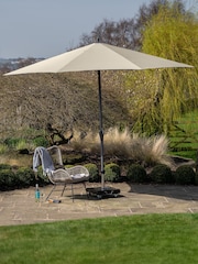 Pacific Champagne Riva Round Garden Parasol - Image 1 of 5