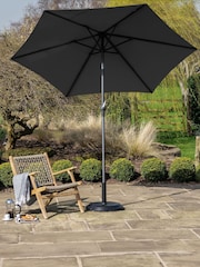 Pacific Anthracite Riva Round Garden Parasol - Image 3 of 6