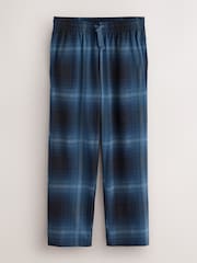 Navy/Grey Check Jersey Pyjama Bottoms 2 Pack - Image 2 of 6
