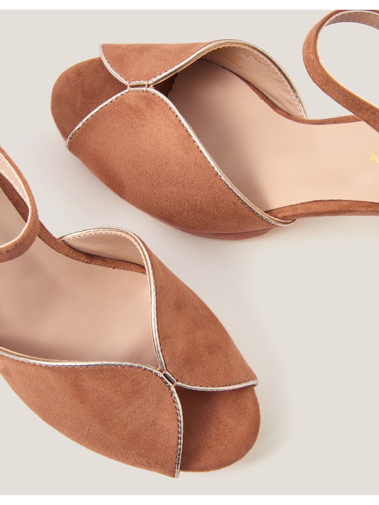 Monsoon Cream Gabi Trim Platform Heels - Image 3 of 3