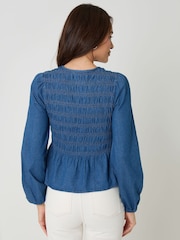 بلوزة دنيم تصميم مجمع من Threadbare - صورة 2 من 4