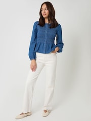 بلوزة دنيم تصميم مجمع من Threadbare - صورة 3 من 4