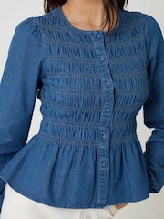 بلوزة دنيم تصميم مجمع من Threadbare - صورة 4 من 4