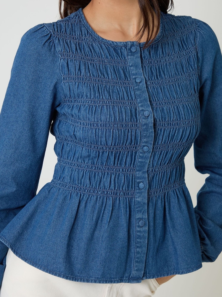 بلوزة دنيم تصميم مجمع من Threadbare - صورة 4 من 4 بلوزة دنيم تصميم مجمع من Threadbare - صورة 4 من 4