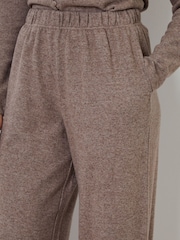 Threadbare Brown High Waisted Ribbed Barrel Leg Joggers - Image 4 of 4