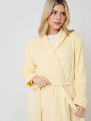 Jaune - Robe de chambre mi-longue Threadbare Towelling - Image 3 de 4