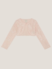 Monsoon Pink Emilia Lace Scallop Cardigan - Image 2 of 4