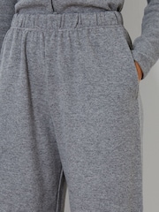 Threadbare Grey Barrel Leg Seam Detail Ribbed Wide Leg Joggers - Image 4 of 4