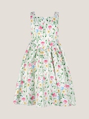 Monsoon Cream Dancer Floral Basque Party Dress - Image 1 of 3