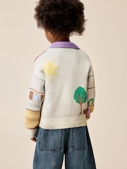 Rosa estampado - Cárdigan con cuello (3-16años) - Imagen 3 de 4