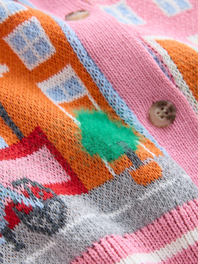 Pink Collared Cardigan (3-16yrs) - Image 5 of 5