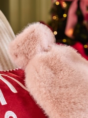 Pink Faux Fur Hot Water Bottle - Image 2 of 4