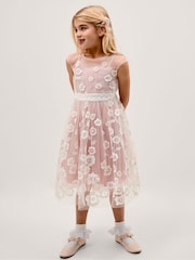 Monsoon Pansy Embroidered Tulle Dress - Imaginea 1 din 4