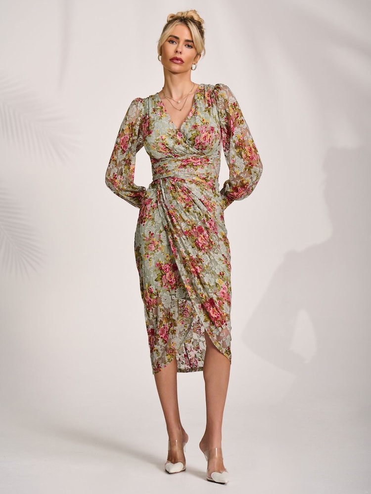 ruched bodycon dress green Alanis Strapless Ruched Bodycon Midi Dress