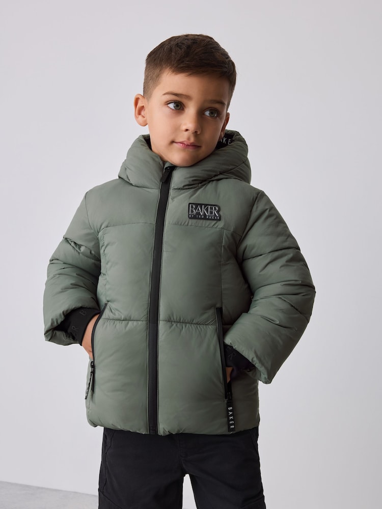 Baker by Ted Baker Green Shower Resistant Padded Coat - Image 1 of 12