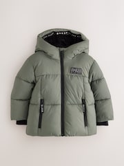 Baker by Ted Baker Green Shower Resistant Padded Coat - Image 6 of 12