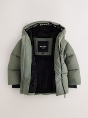 Baker by Ted Baker Green Shower Resistant Padded Coat - Image 7 of 12