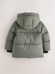 Baker by Ted Baker Green Shower Resistant Padded Coat - Image 8 of 12