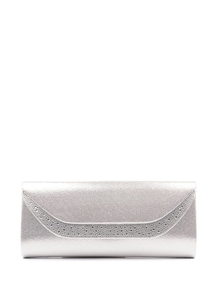 Plata - Lunar Nancy Clutch with Detachable Strap - Imagen 2 de 3