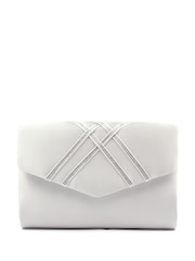 Plata - Lunar Priscilla Clutch with Detachable Strap - Imagen 3 de 3