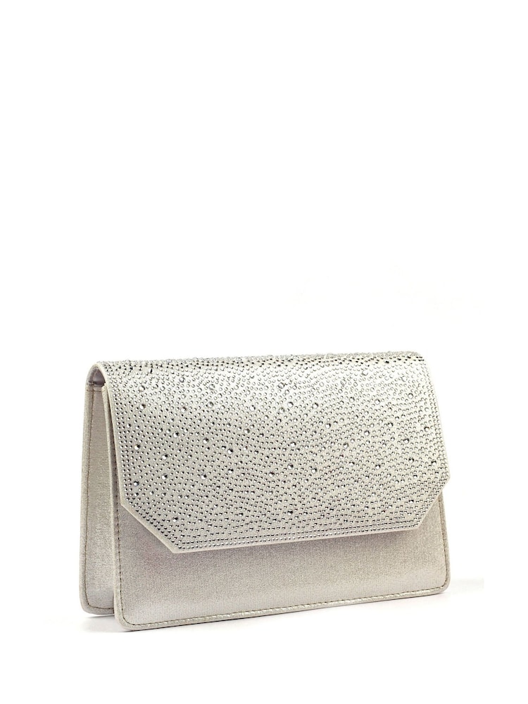 Lunar Silver Rihanna Hand Bag with Detachable Strap - Image 2 of 2 Lunar Silver Rihanna Hand Bag with Detachable Strap - Image 2 of 2