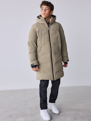 Daş - Baker by Ted Baker Shower Resistant Longline Padded Coat - 17şəkildən 1 şəkil