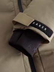 Daş - Baker by Ted Baker Shower Resistant Longline Padded Coat - 17şəkildən 14 şəkil
