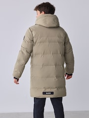 Daş - Baker by Ted Baker Shower Resistant Longline Padded Coat - 17şəkildən 3 şəkil